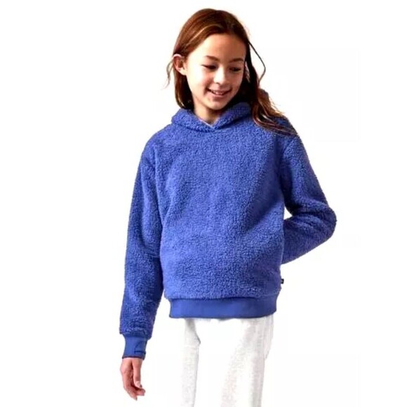 Athleta Other - NWT Athleta Girls So Snug Sherpa Hoodie 2.0 Blue Size Large - 12.